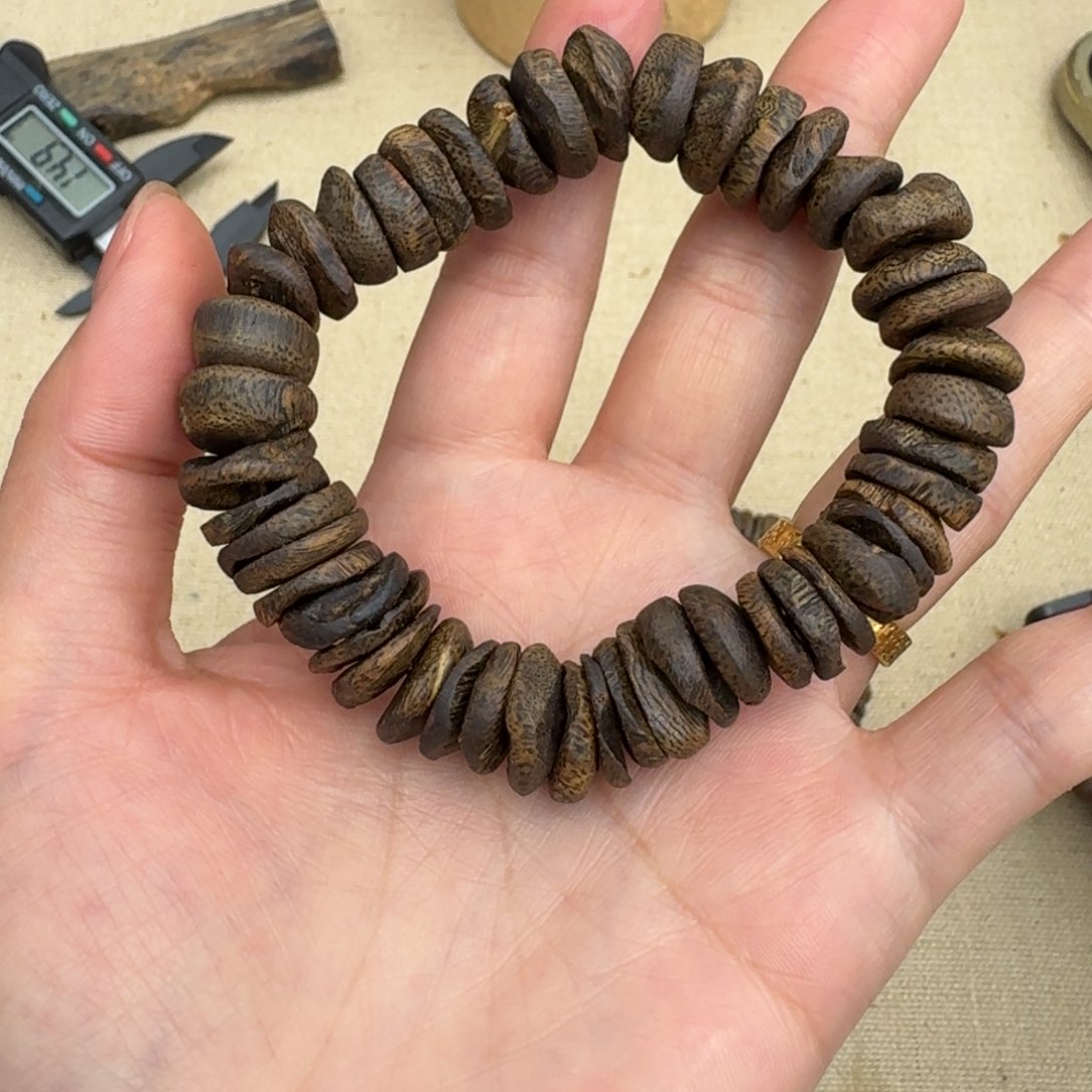 沉香手串绿楠沉水留疤单圈约1.2-21多样性发一条