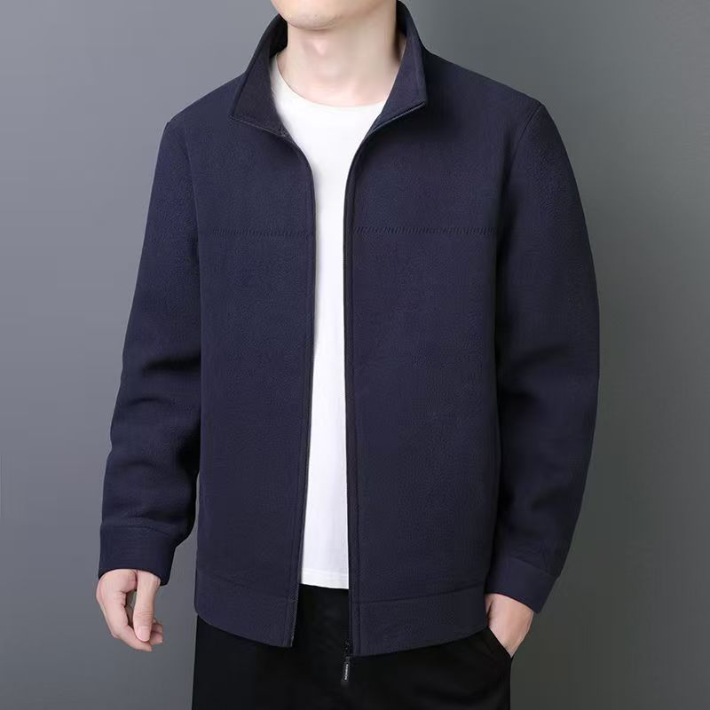 [奥粒绒]男士立领夹克宽松中老年外套大码上衣时尚运动外套大码