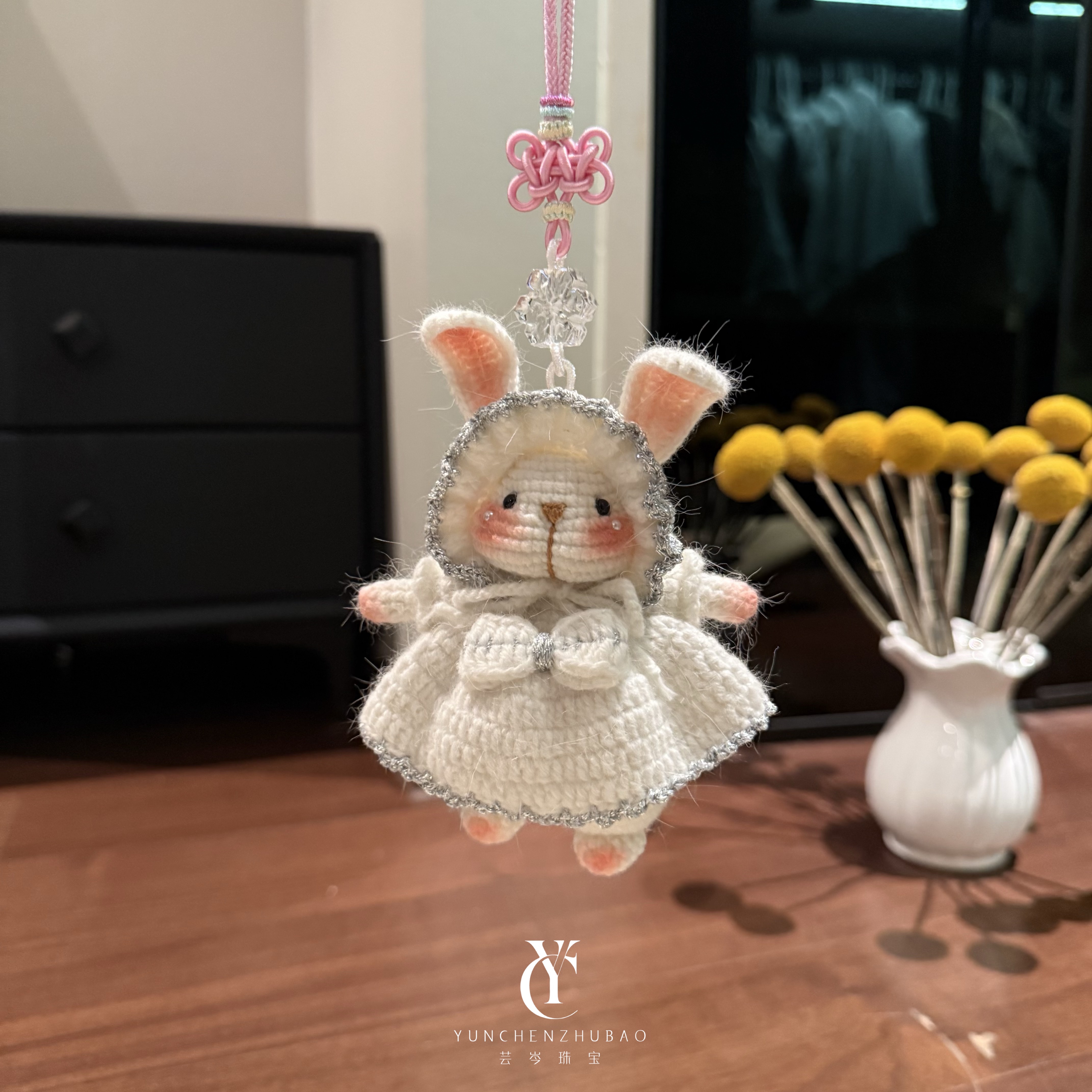糖糖兔可爱水晶挂件