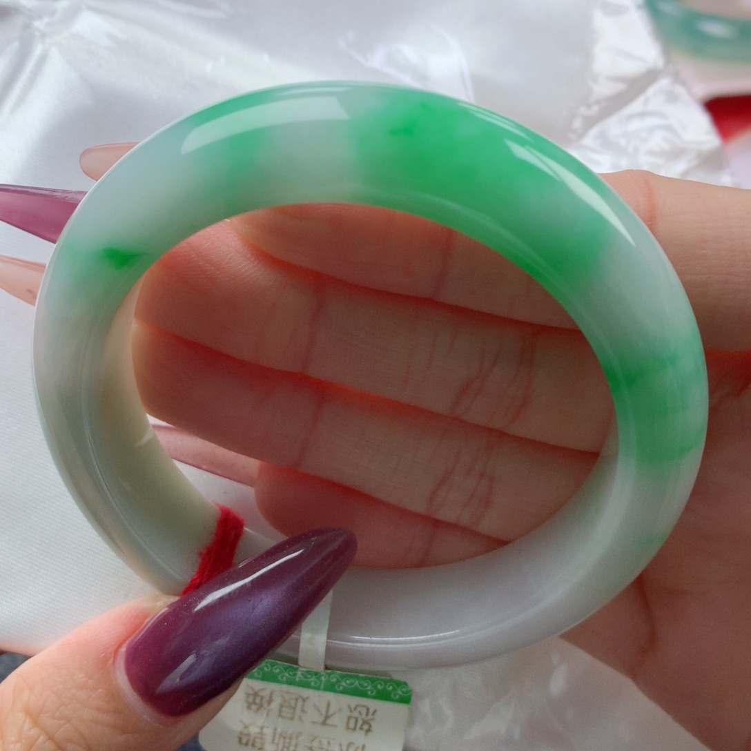 未镶嵌手镯翡翠缅甸天然翡翠A货53.7