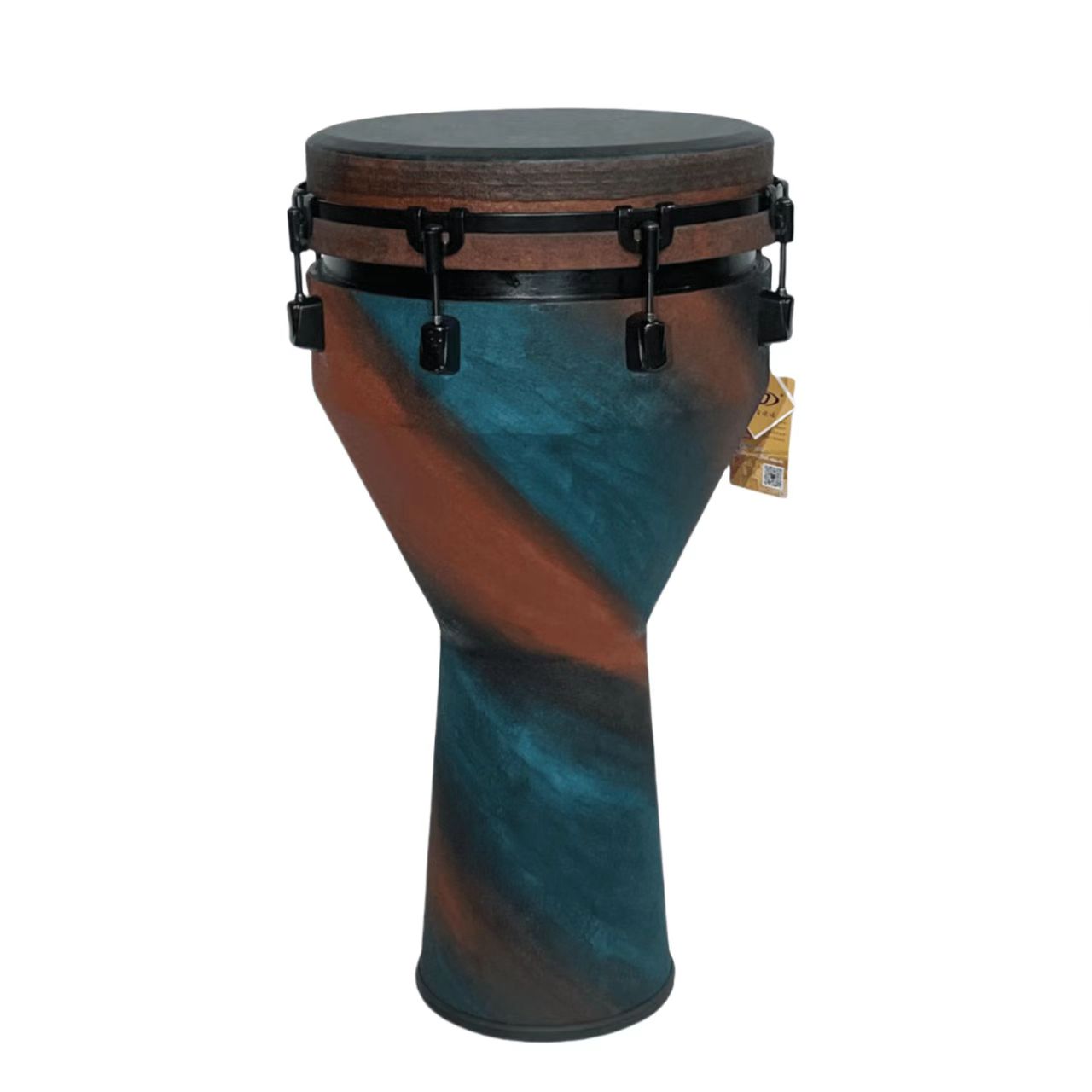 10寸多巴胺系列墨绿色鼓皮非洲鼓实木鼓腔音色和质量非洲手鼓