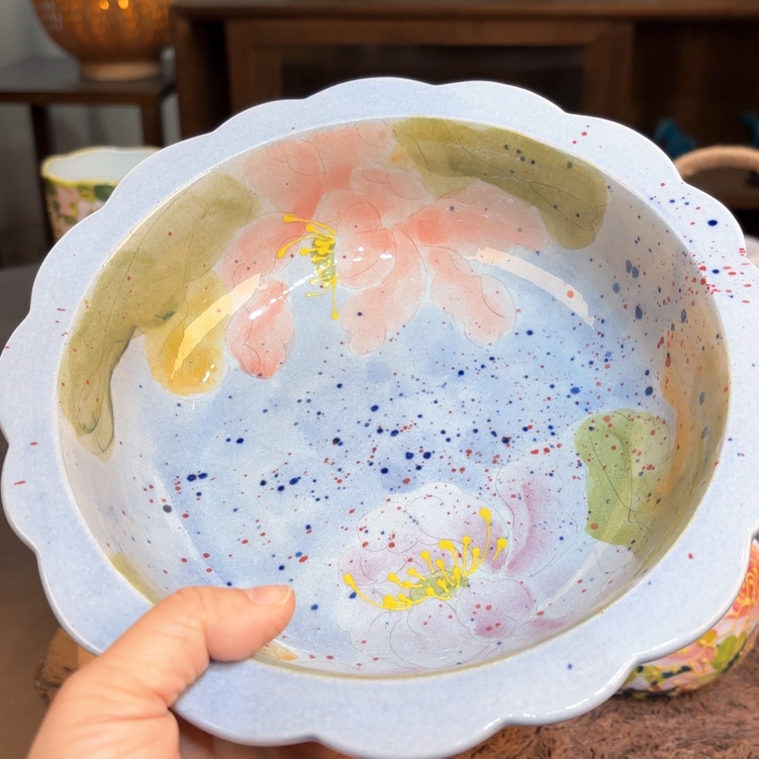 景德镇手绘高温釉下彩陶瓷茶具