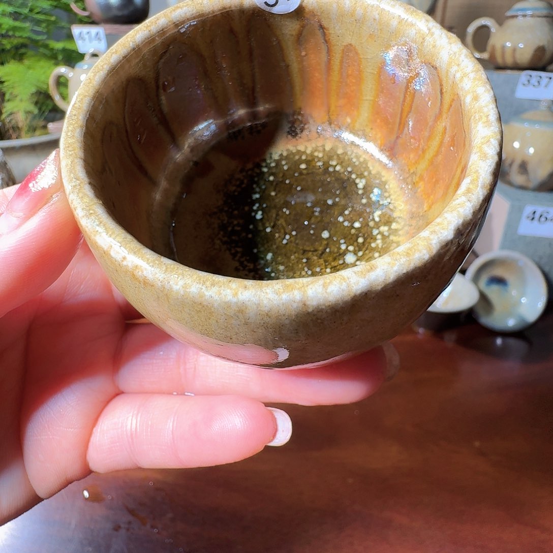 建水紫陶白泥柴烧杯微瑕