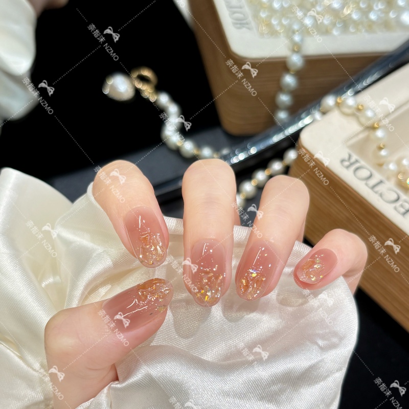 【香槟之夜】小仙女战甲日常百搭显白穿戴甲ins风设计美甲