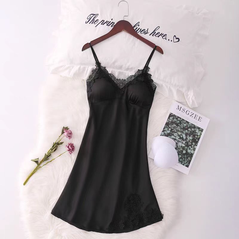 （01-130）夏季性感春夏薄款女士高级蕾丝2025吊带新款睡裙家居服