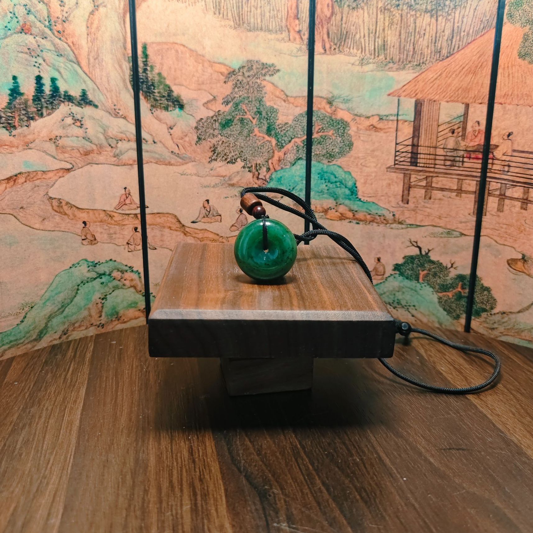 G和田玉碧玉平安扣吊坠0880