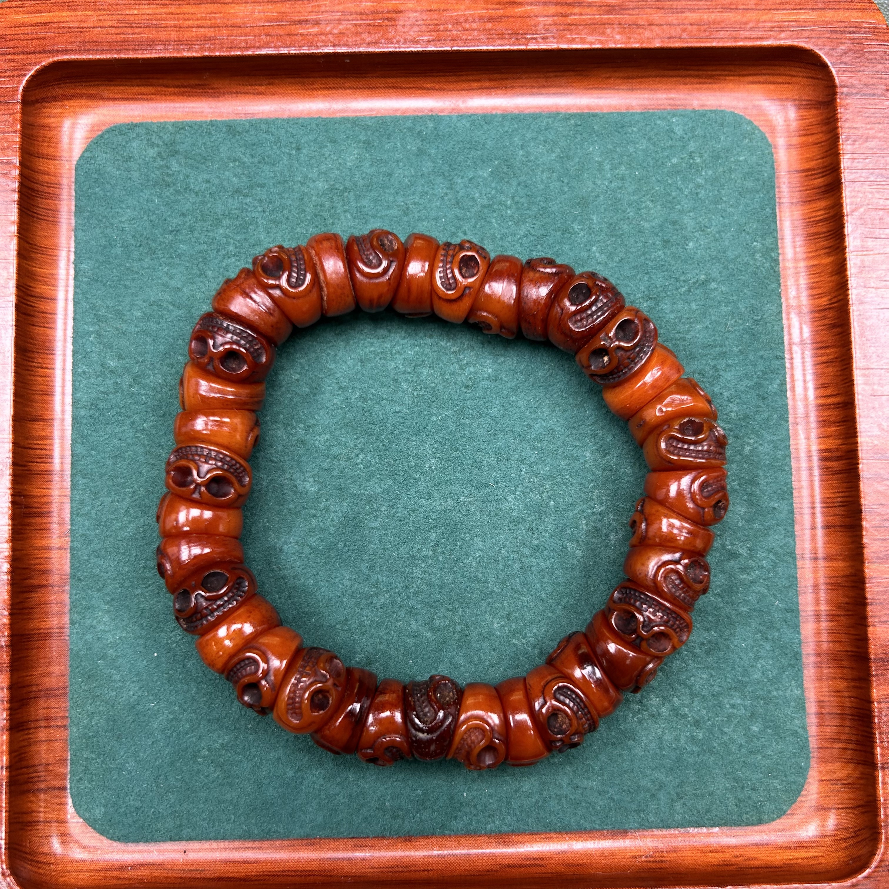 藏式精品高端阿呆骨制手串