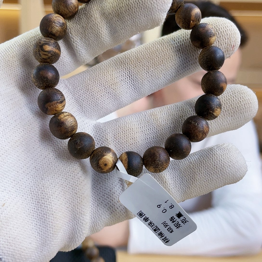 未***名沉香沉香碎屑白棋圆珠单圈09/8克多样性发一