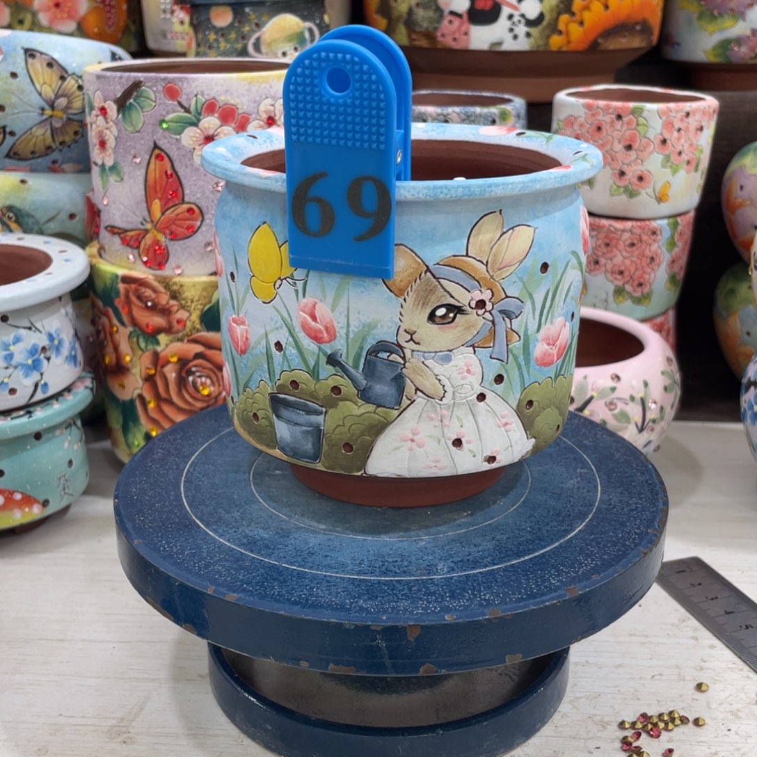 多**卷多肉花盆兔子花盆