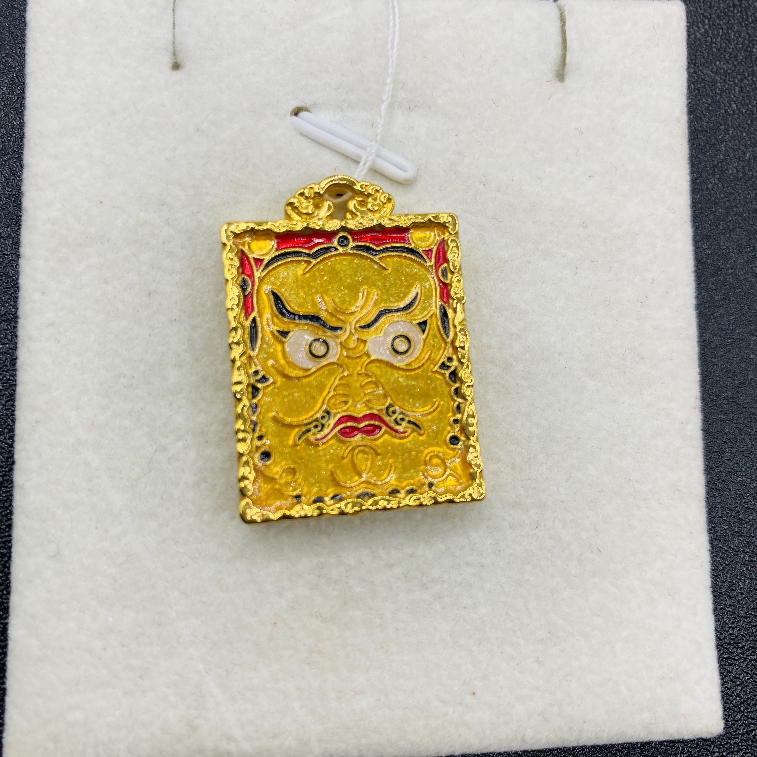 杨教授珠宝18k黄财神唐卡吊坠
