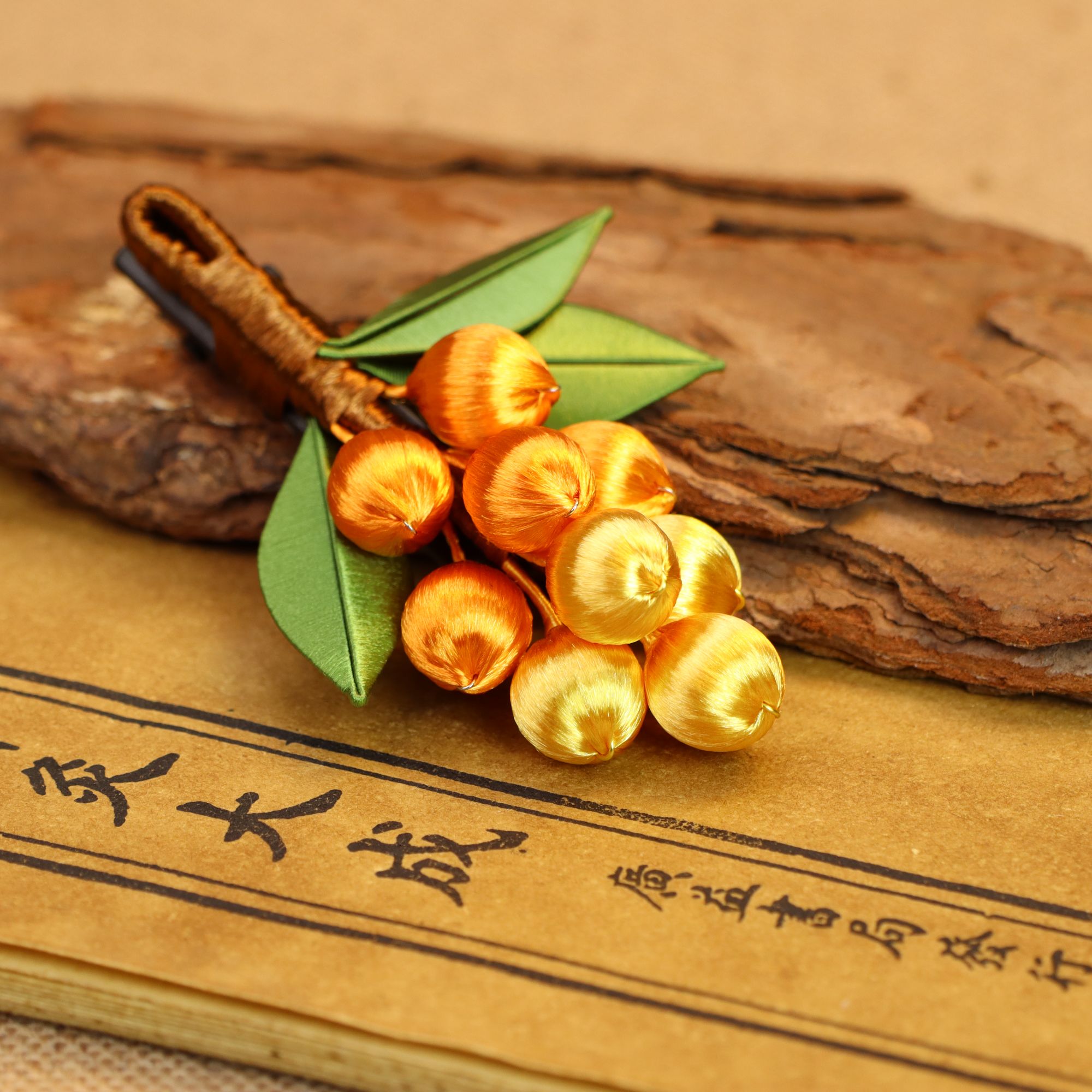 【葡步高升】非遗缠花葡萄发夹（使用后不可退）复古百搭气质时尚