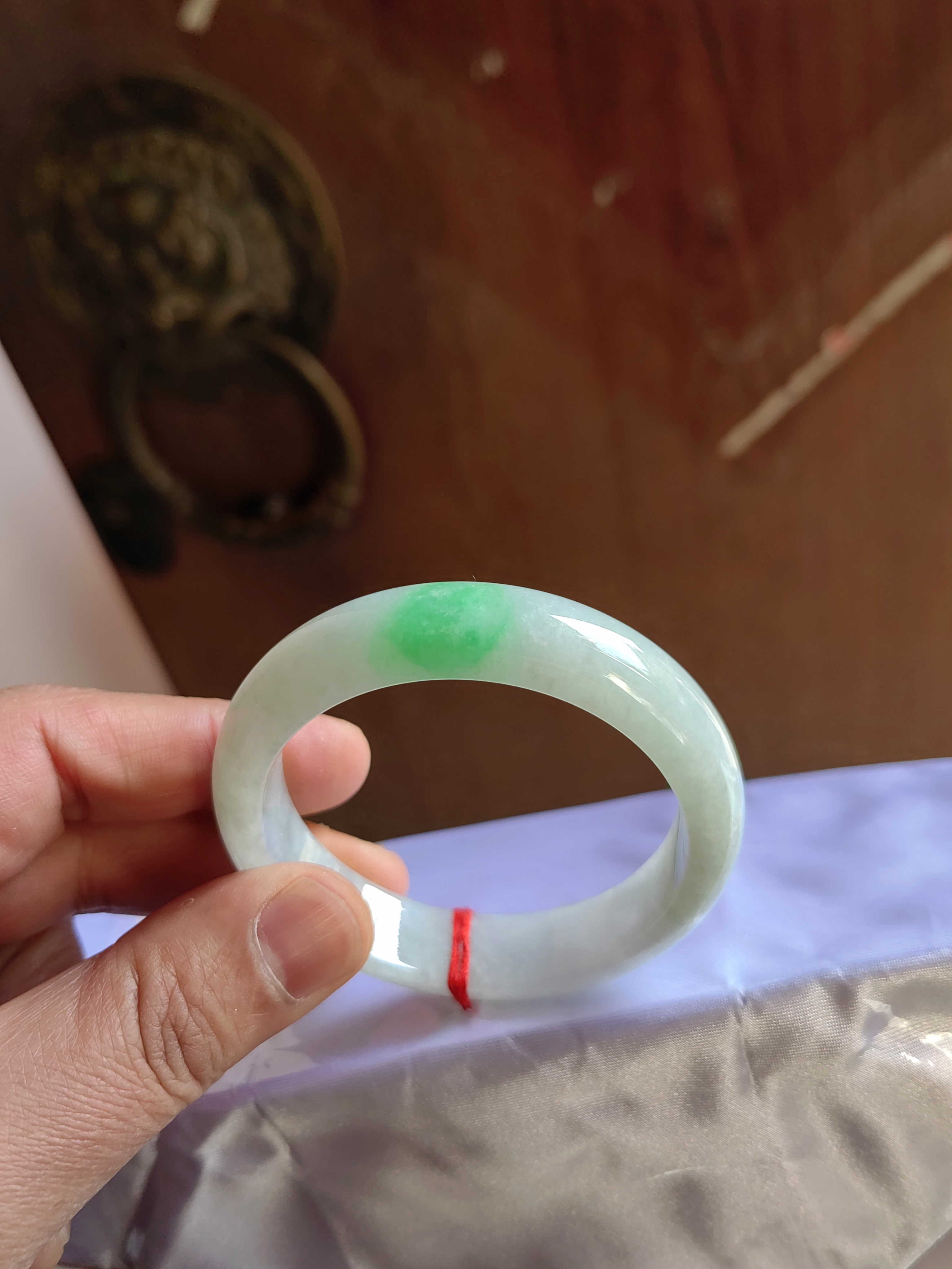 天然缅甸翡翠手镯56.7圈口