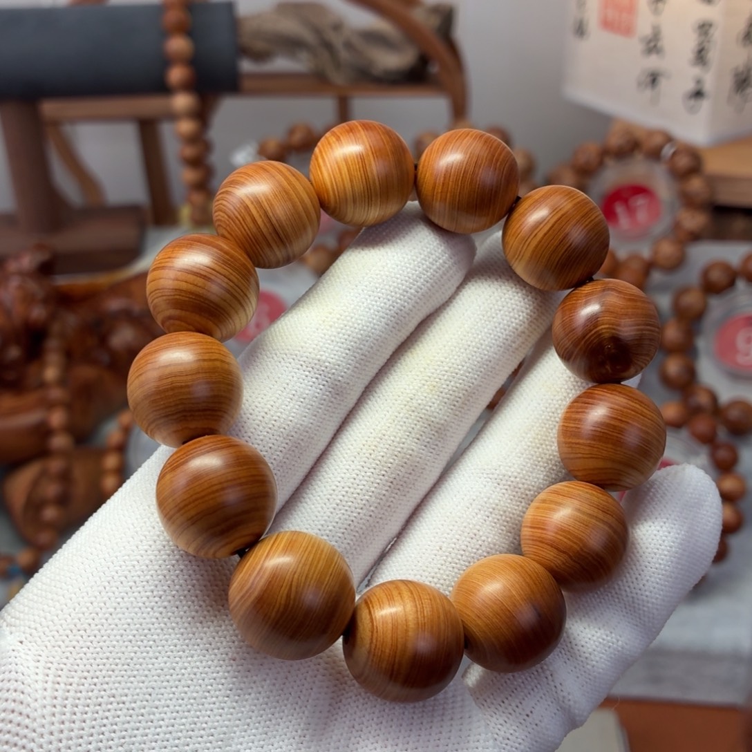 柏木手串/手链高红油蚕丝纹1.8 药甜香 34.8