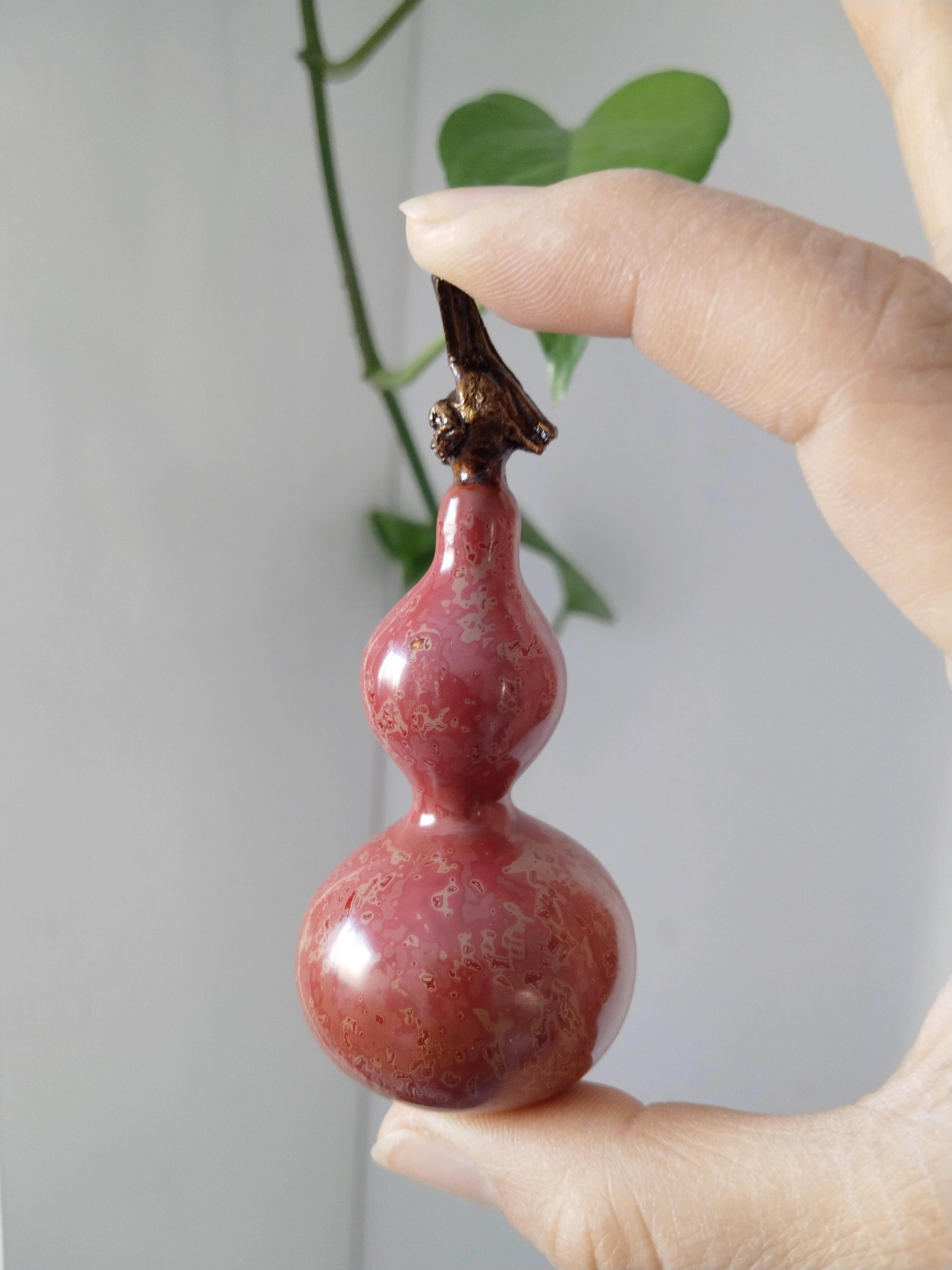 精品天然大漆犀皮葫芦，纯手工制作，非物质文化遗产传承作品。