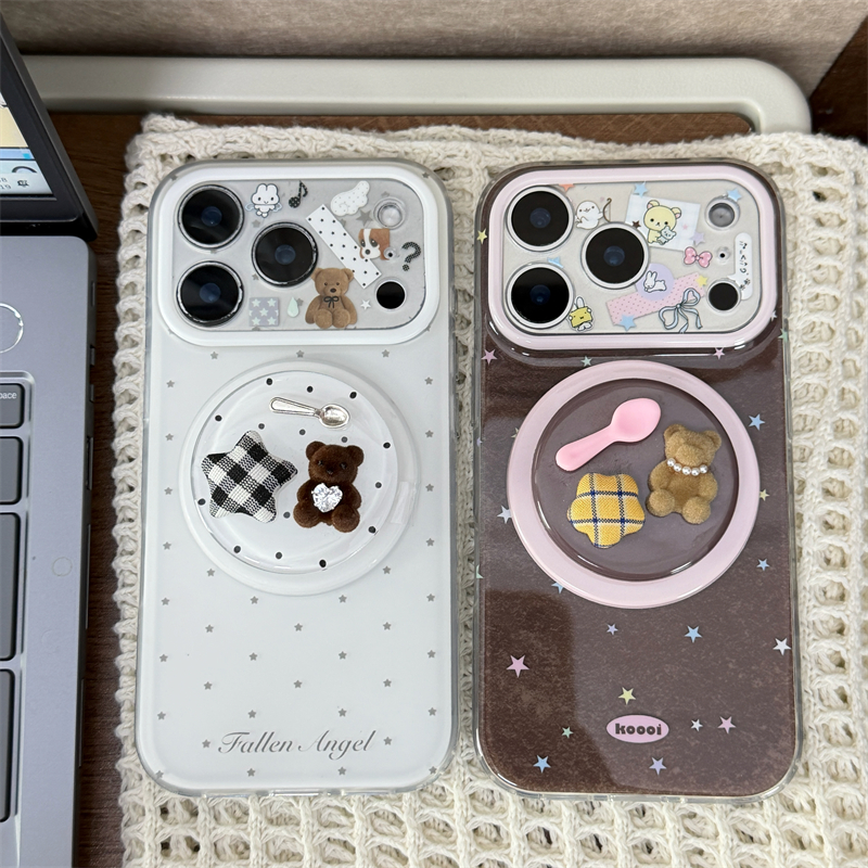 韩ins小众简约星星立体支架适用16promax手机壳iPhone17苹果15/14