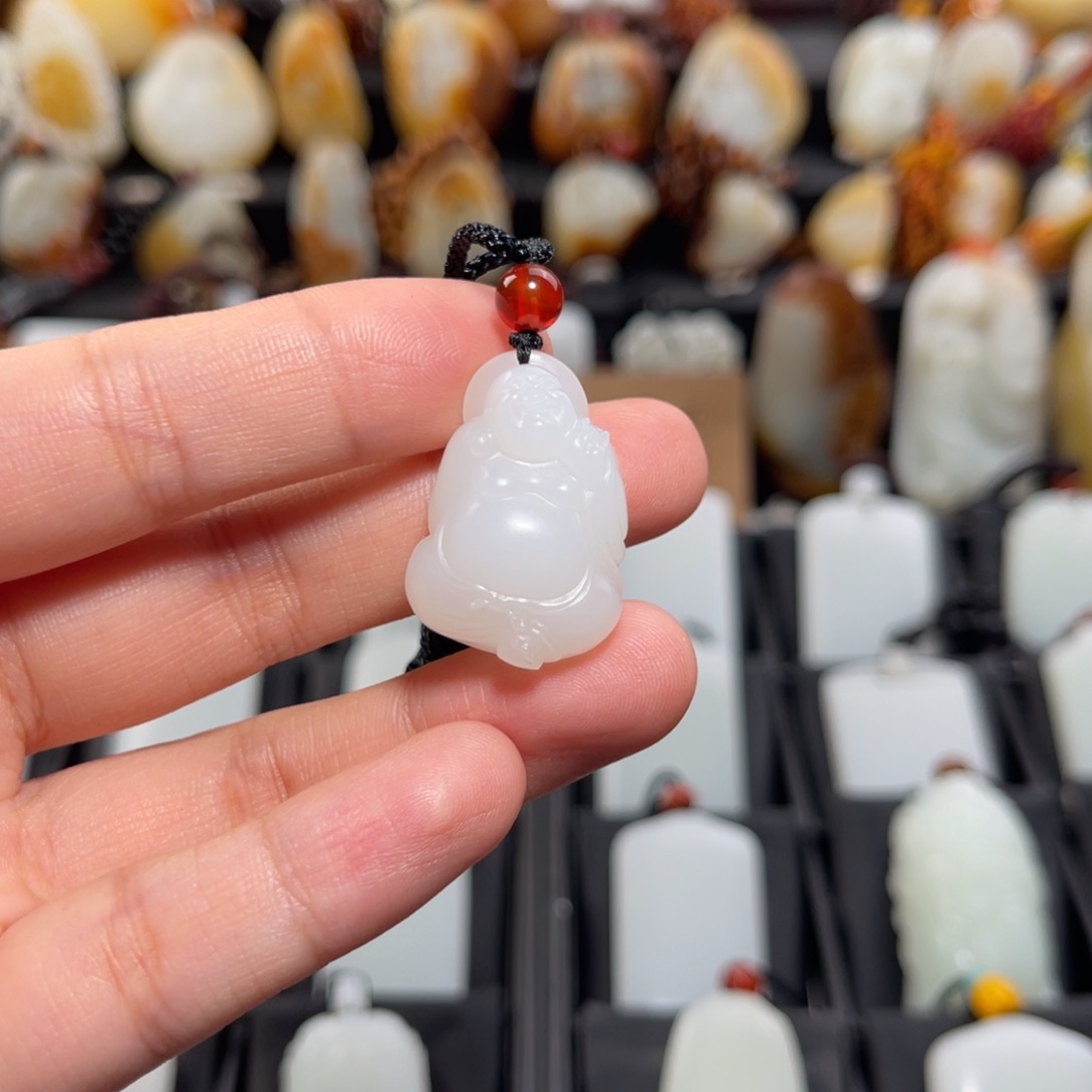 和田玉未镶嵌颈饰纯手工福利款【自在逍遥】小佛公