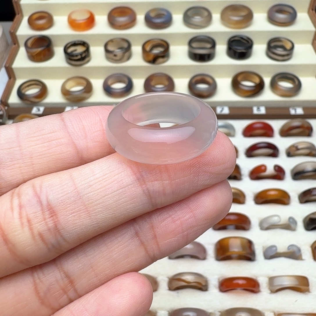 玛瑙/玉髓戒圈未镶嵌16圈福利