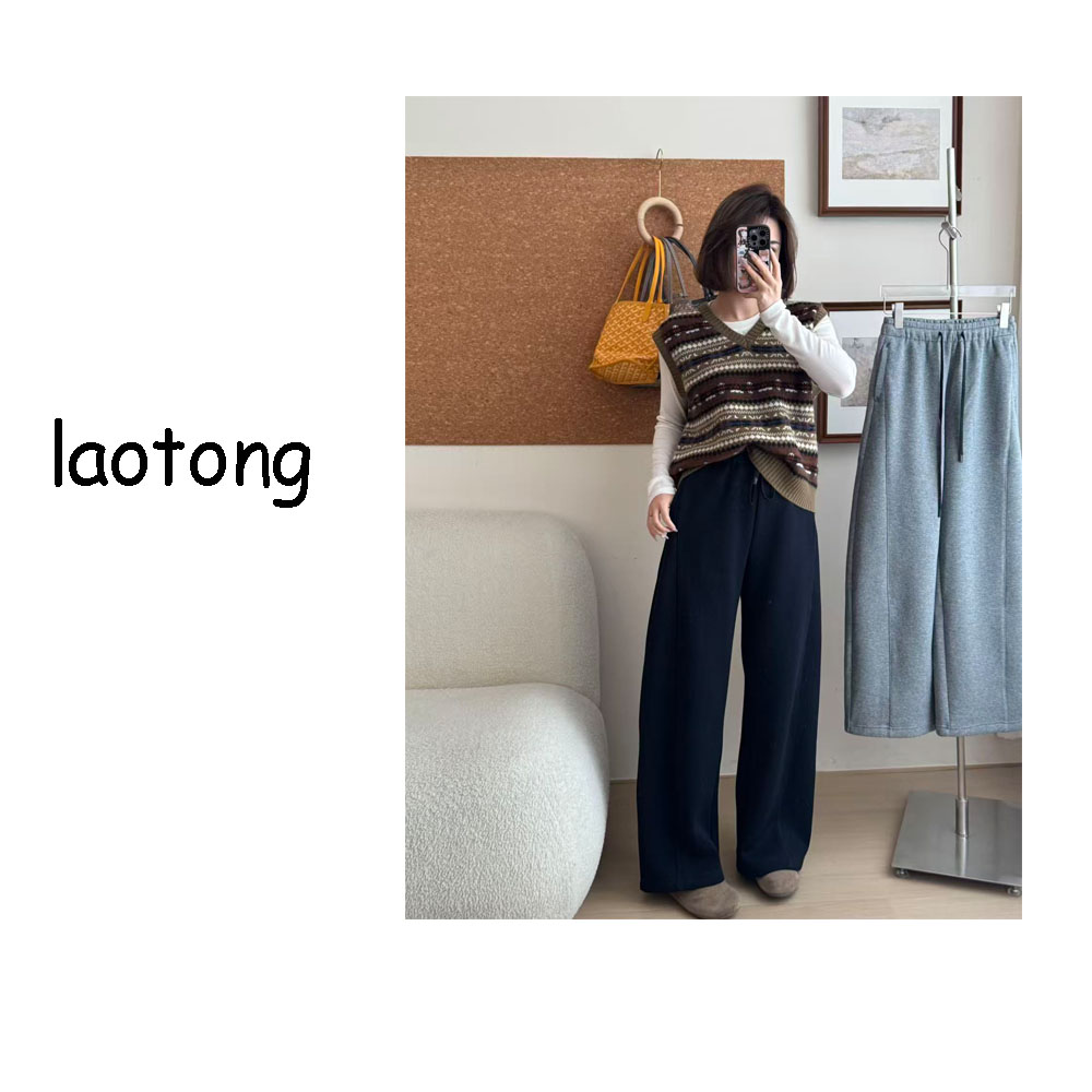 【你的彤】抽绳加绒休闲运动裤