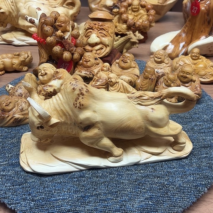 柏木太行崖柏手把摆件