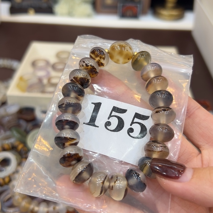 玲***岛玛瑙/玉髓合金戒指155手串 草花