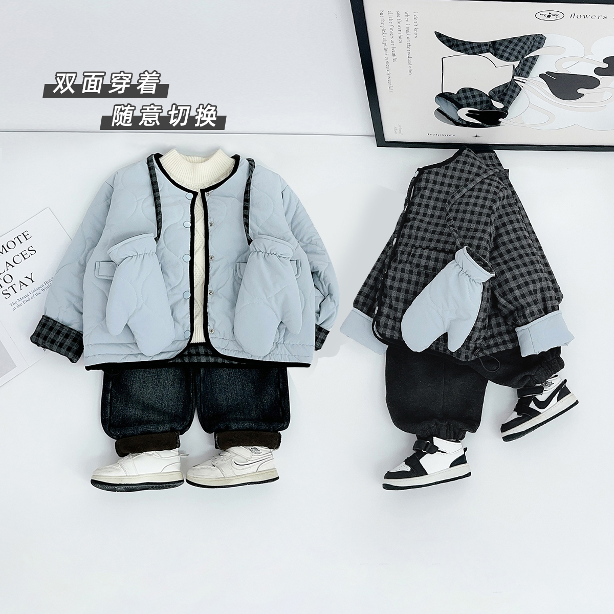 男童加厚外套秋冬款2025新款秋冬装儿童宝宝 DMQ6180悠悠童话童装