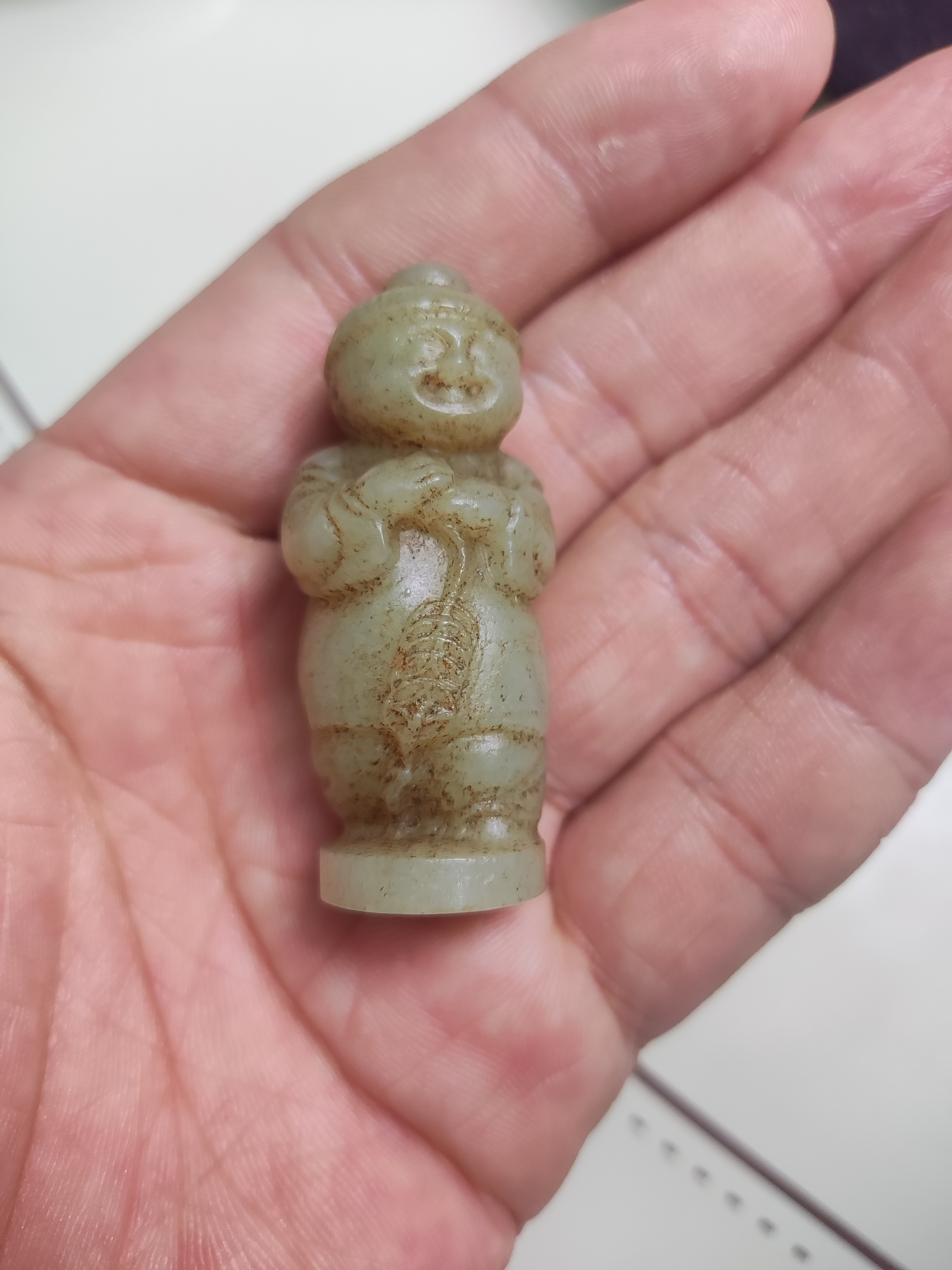 和田玉小地主吊坠