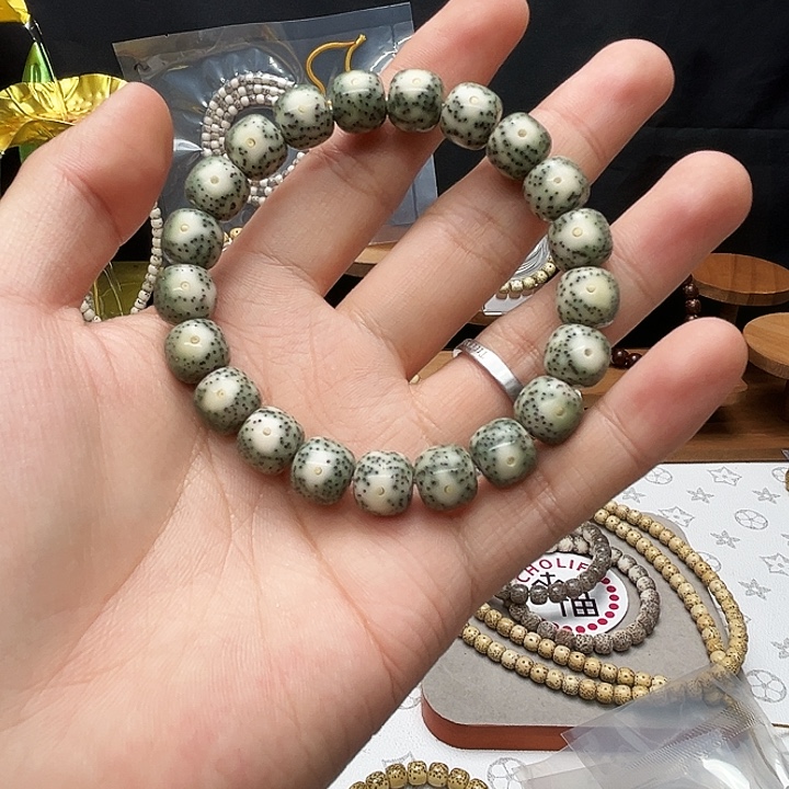 吊坠星月菩提大青花高货