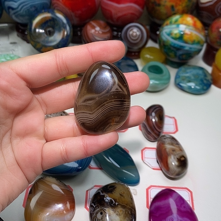 石***发玛瑙/玉髓未镶嵌吊坠