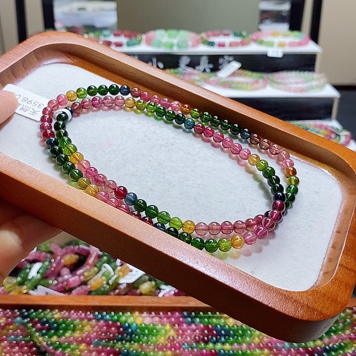 碧玺手链未镶嵌天然碧玺5.4毫米