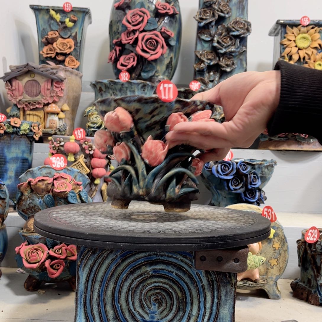 陶瓷微瑕177 号陶然花盆