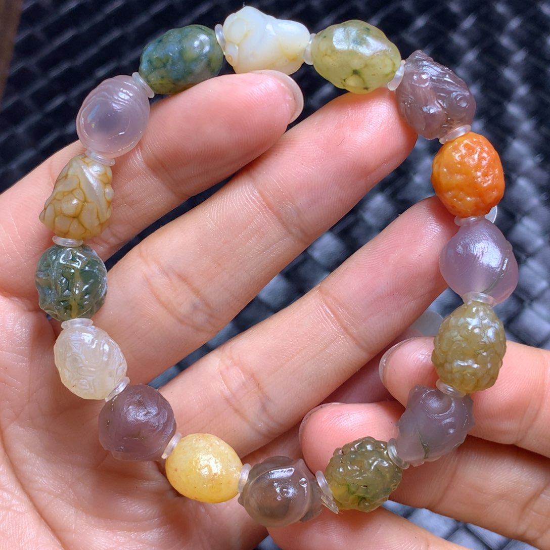 未镶嵌玛瑙/玉髓珠宝半成品