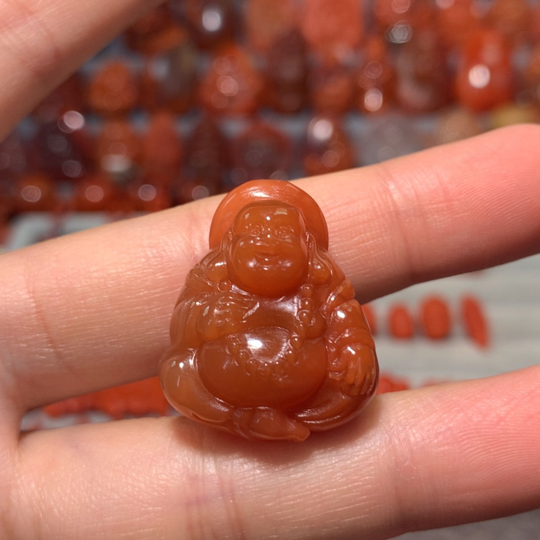 【闪购商品】未镶嵌弥勒佛吊坠南红玛瑙