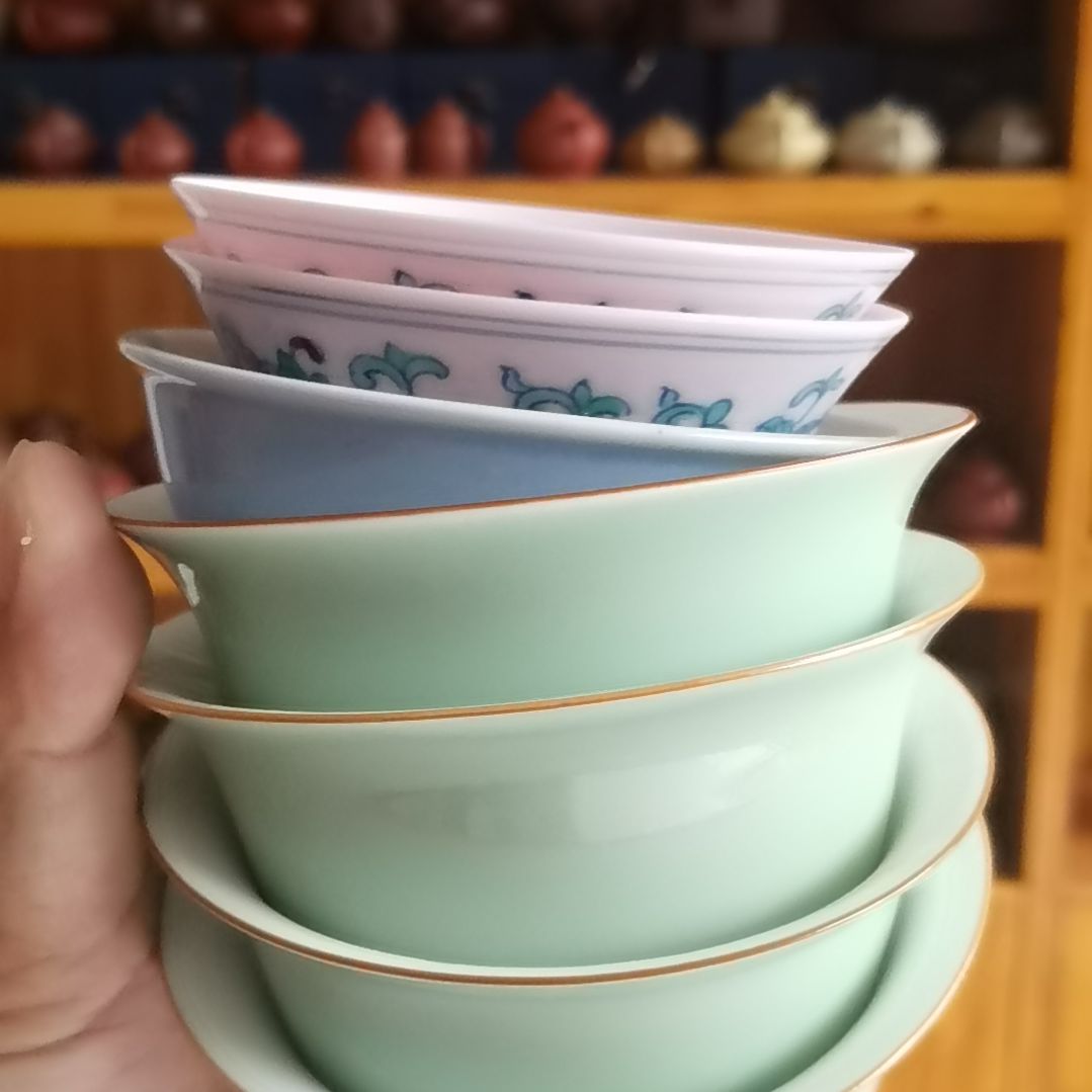 茶杯紫砂陶瓷杯一组