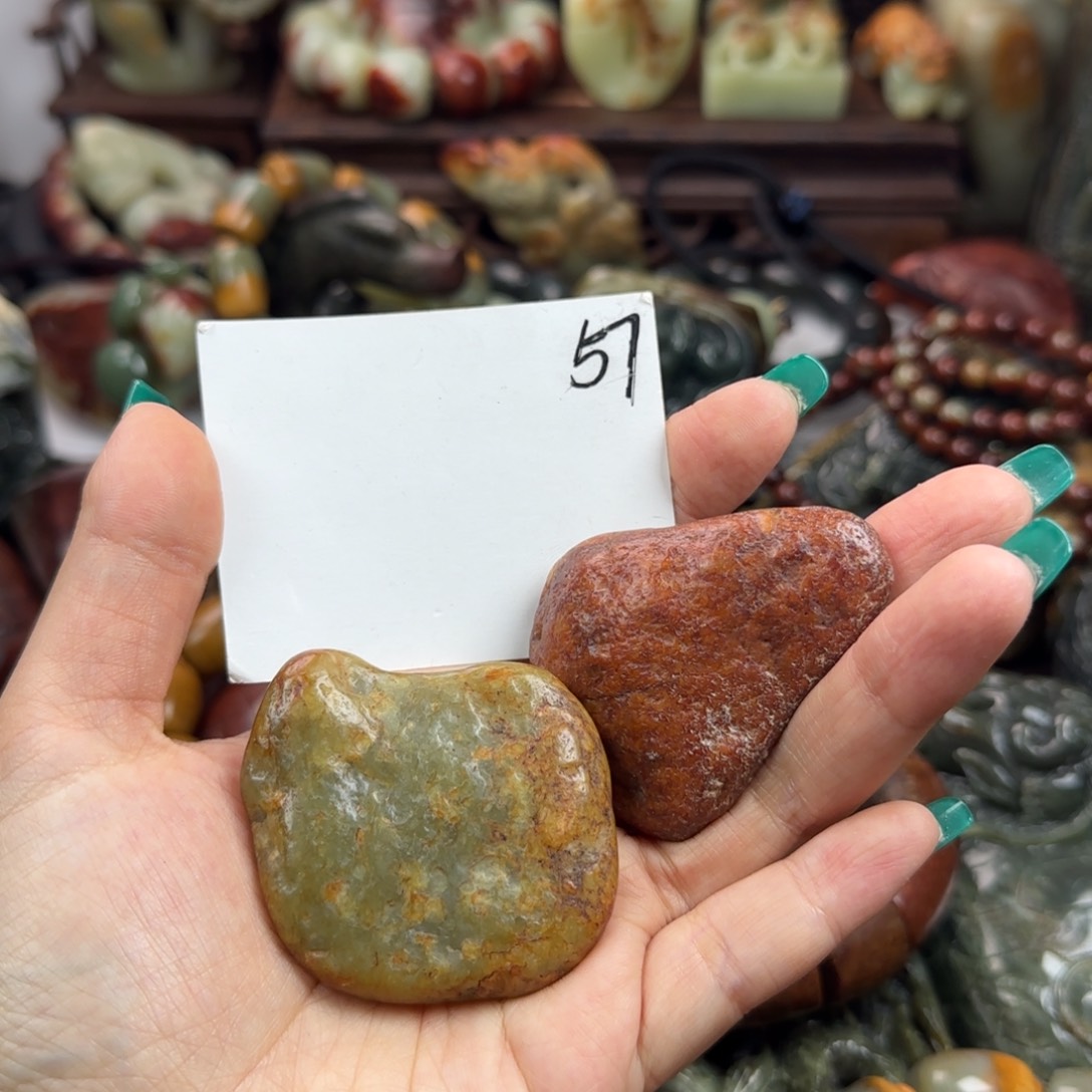 岫岩河磨玉（透闪石质玉）手把未镶嵌