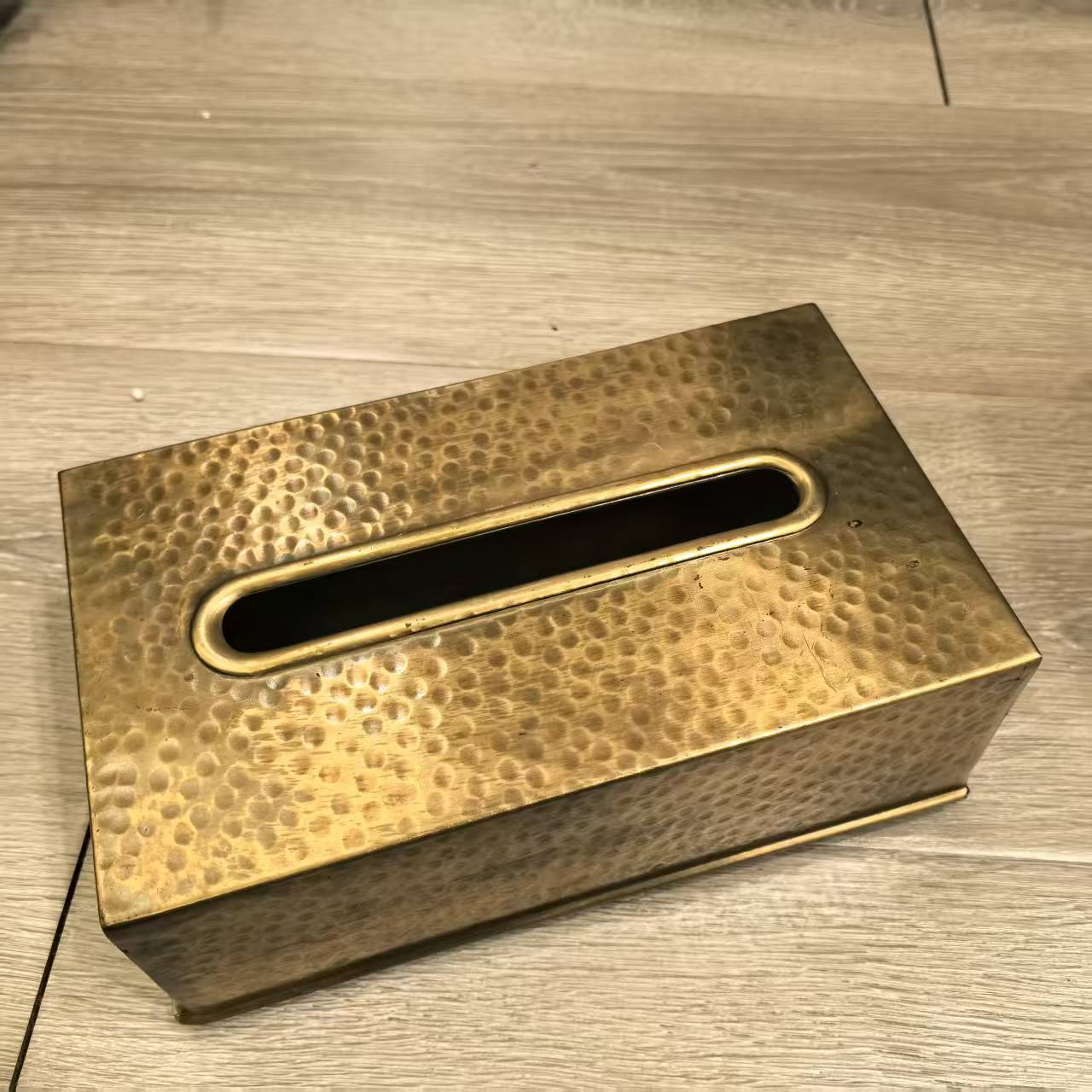 【欧美外单】黄铜纸巾盒 
