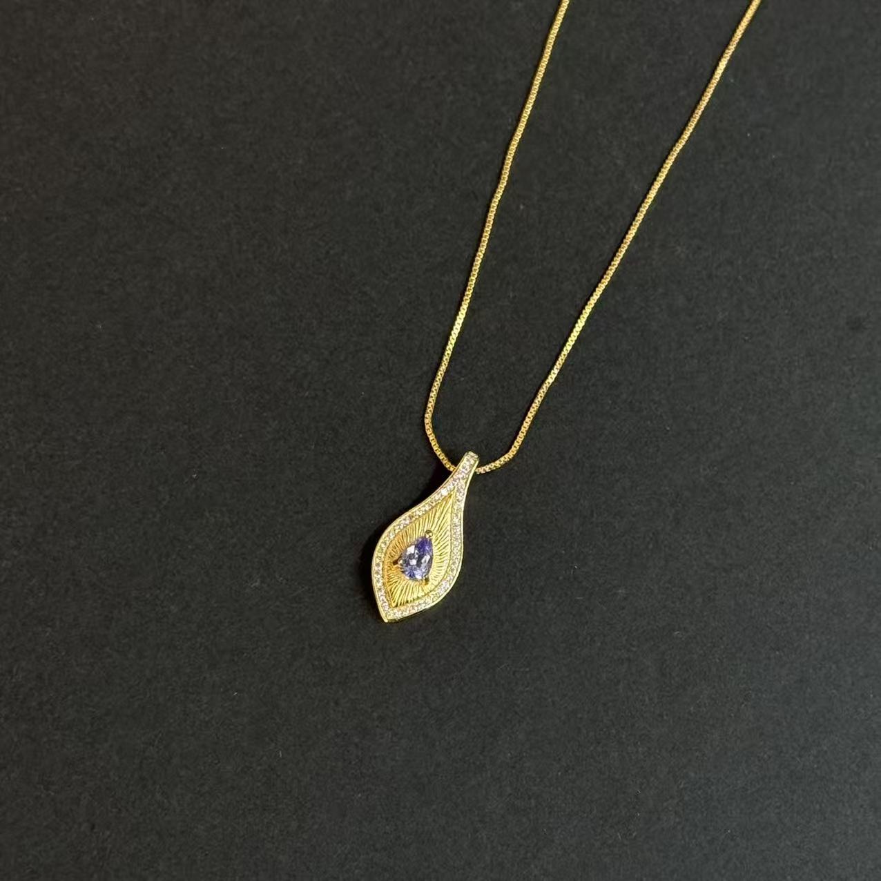 吊坠925银 9332 水滴经典高奢设计款项链