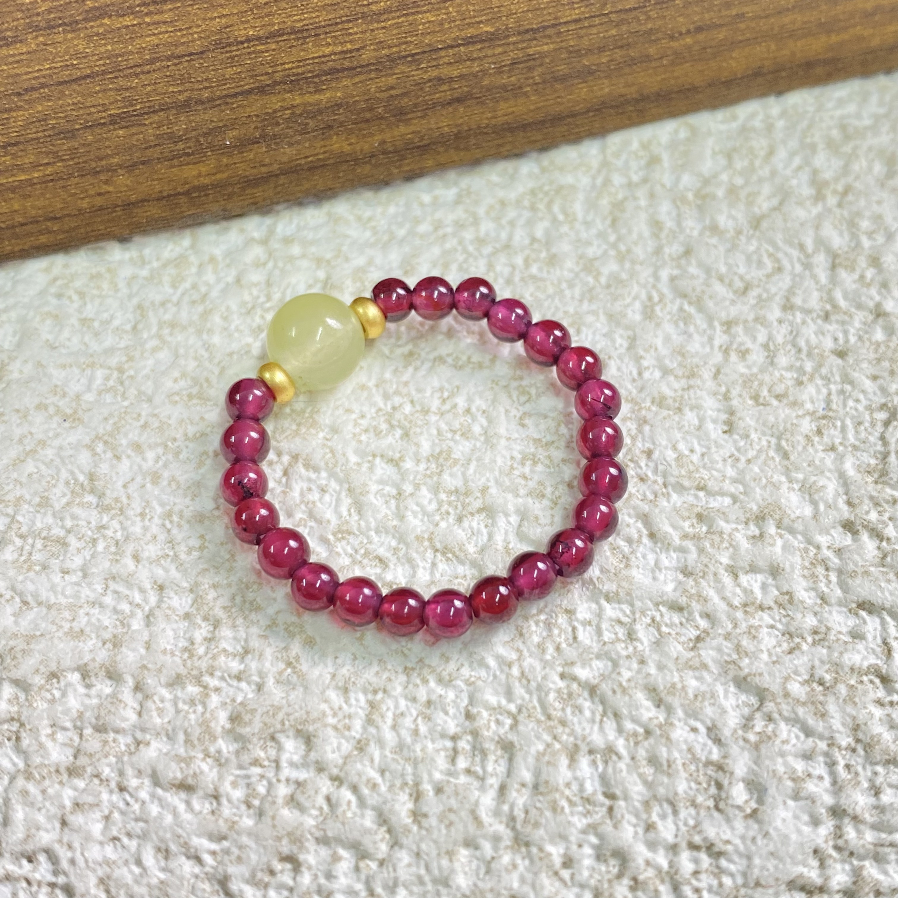  YHKINGS1216设计师款3m石榴石戒指简约多样性发其一不带礼盒