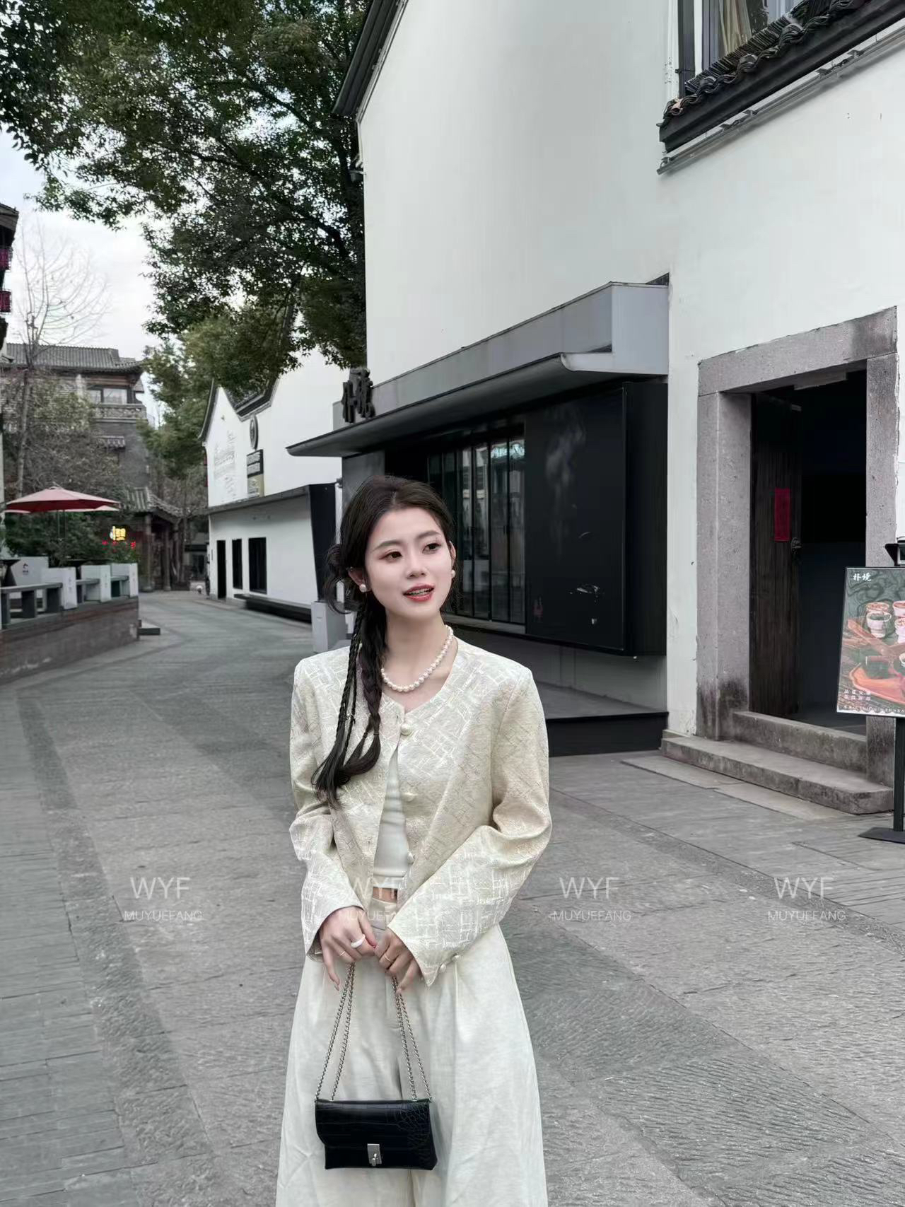 邹先森1266-29杭州品牌法式新款时尚百搭提花外套小香风显瘦