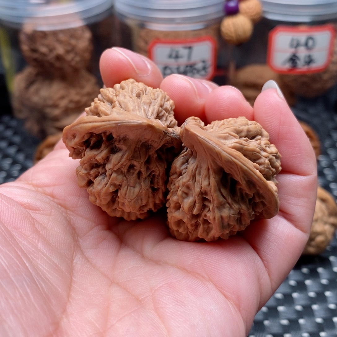 吊坠文玩核桃官帽半壁小修尖