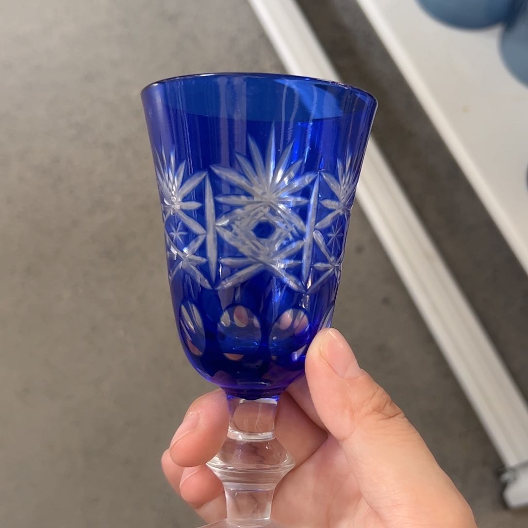 水晶玻璃平底款微瑕一个