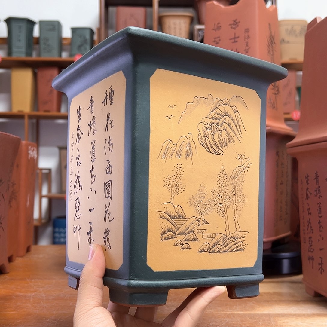 厚***物紫砂花盆周之夏精品紫砂花盆