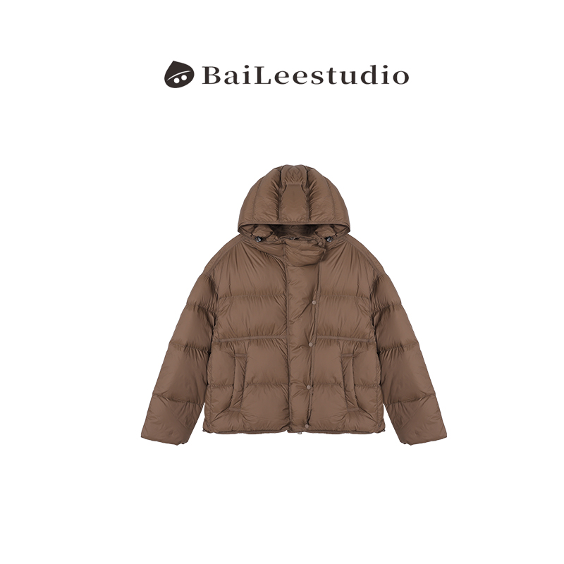 【柏栗良品】轻奢霍尔多巴吉90白鹅绒蓬柔绵软短款外套6211