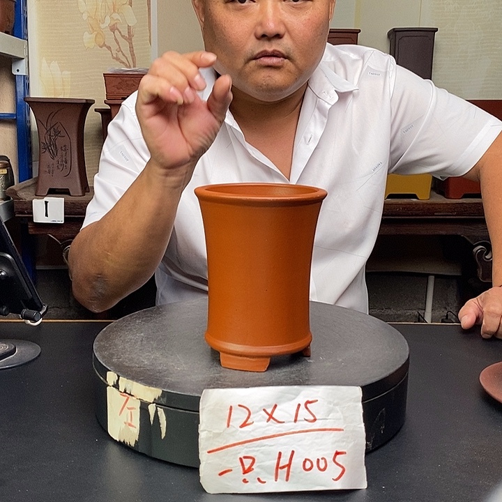 紫砂花盆货号一只H005