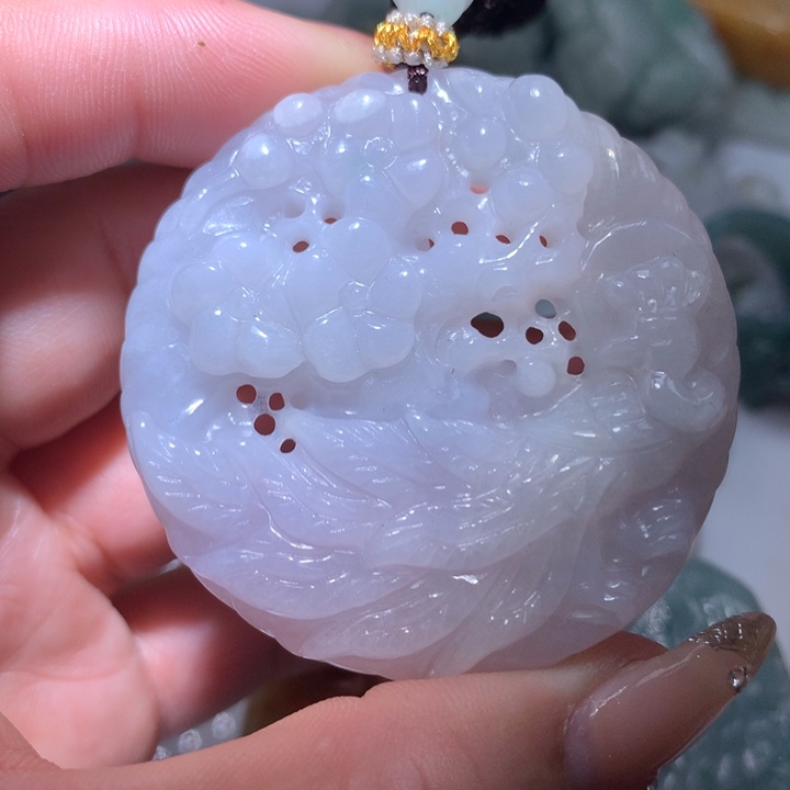 翡翠未镶嵌颈饰保真天然A货翡翠