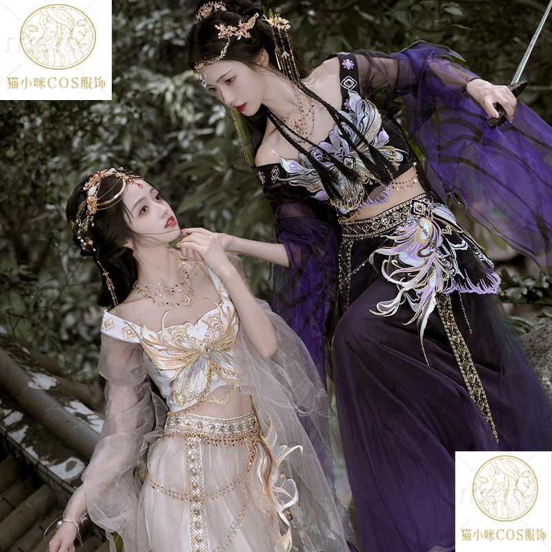 如梦见《蝶梦》原创刺绣异域风敦煌舞蹈服古装非汉服西域少女夏款