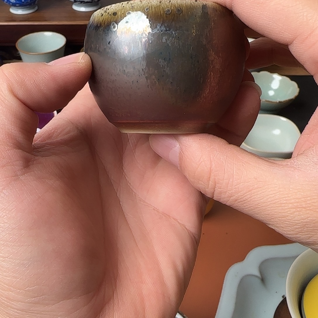 陶台湾吴金维柴烧圆口杯
