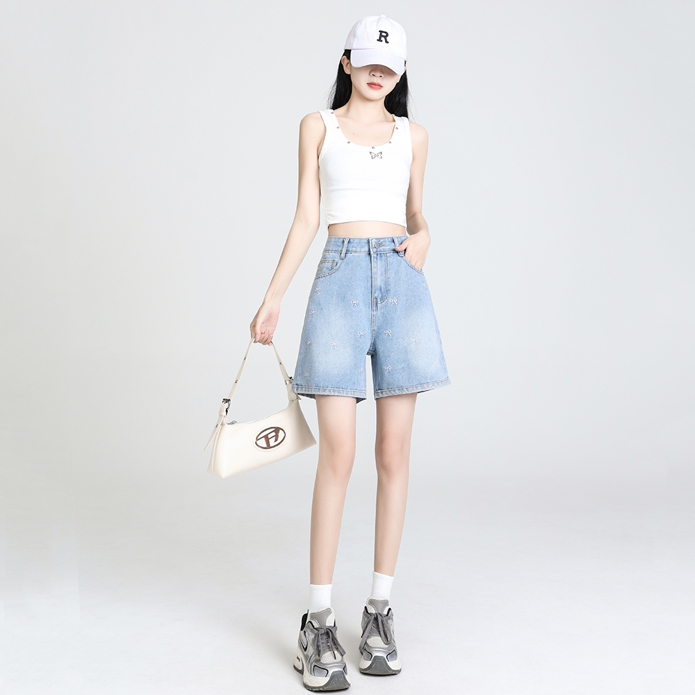【现货+运费险】牛仔短裤女2025夏款四分裤上新百搭显瘦大码短裤
