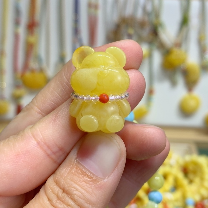 蜜蜡未镶嵌裸石配饰