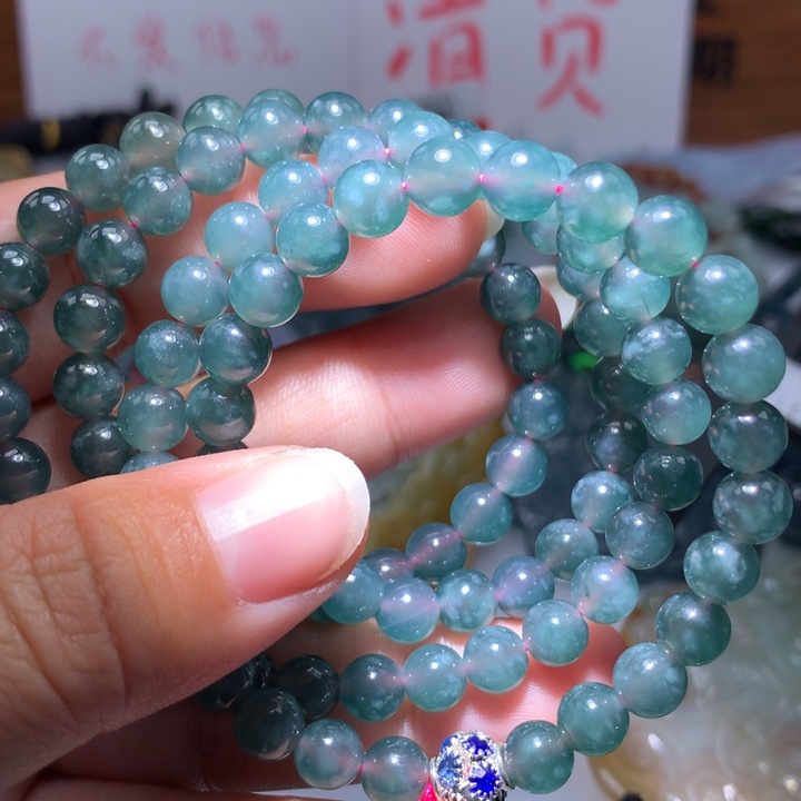 翡翠颈饰未镶嵌保真天然A货翡翠