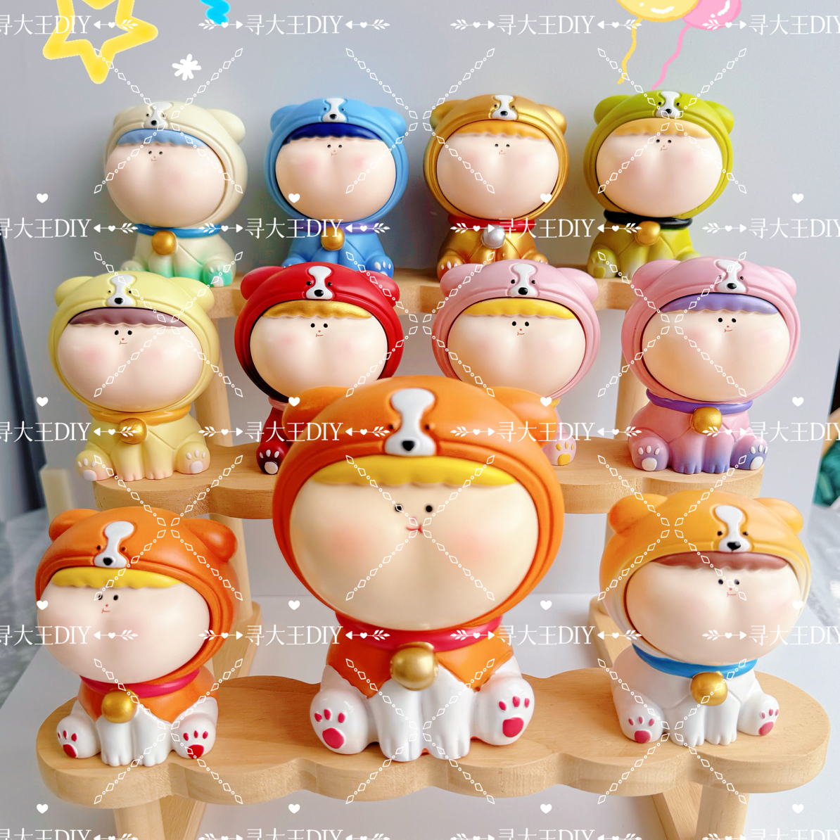 【小树脂狗狗】超级可爱DIY树脂摆件树脂铃铛狗狗